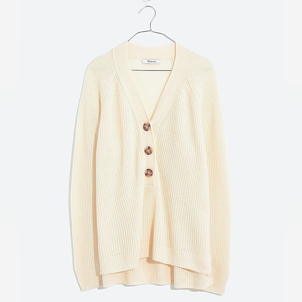Ribbed wool blend Lyle Henley Sweater - Picture 2 of 8